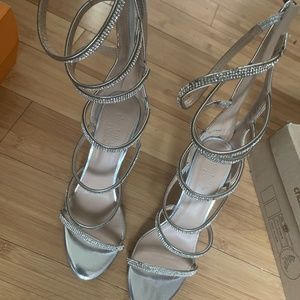 Strappy Rhinestone Heels